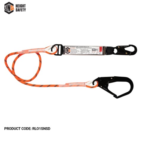 LINQ ROPE LANYARD SNG LEG 1 X SNAP HOOK 1 X D.A SCAFF HOOK 